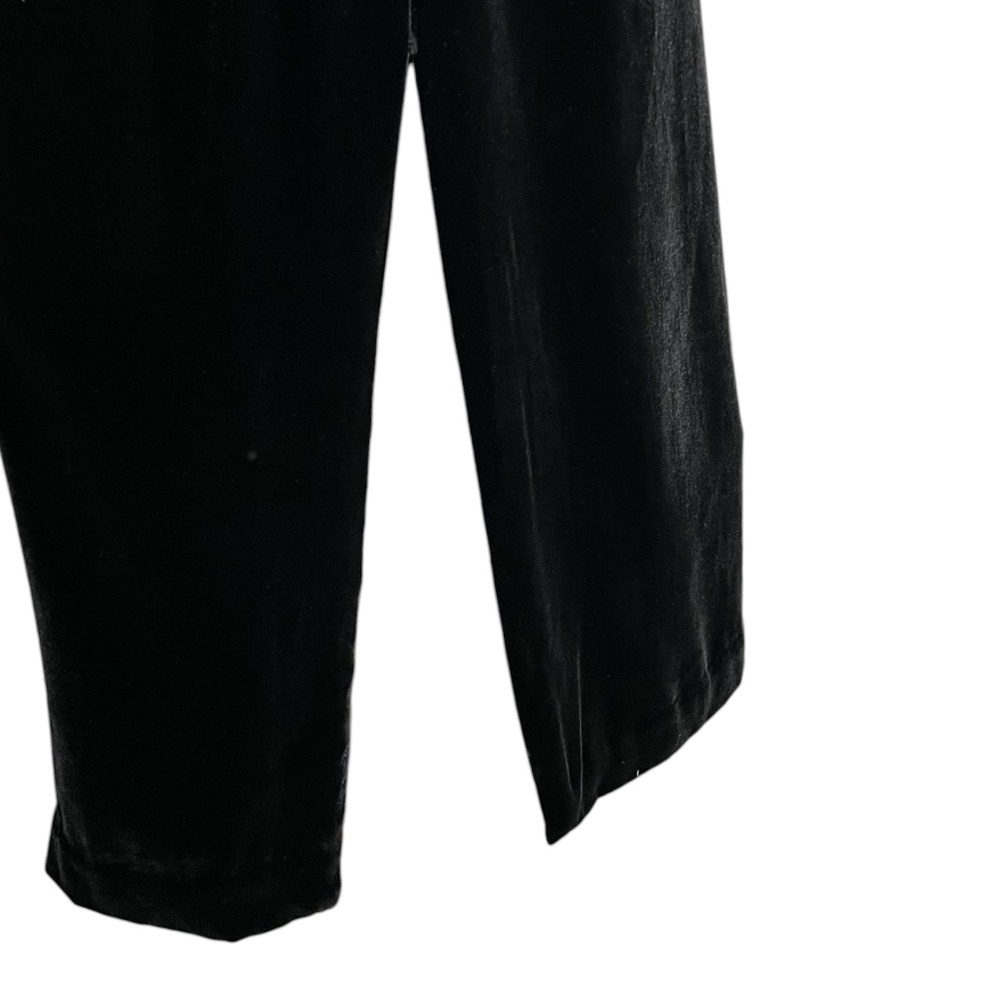 HARARI Luxurious Draped Velvet Maxi Dress Women's Size M Solid Black Vintage Y2K - Picture 6 of 9
